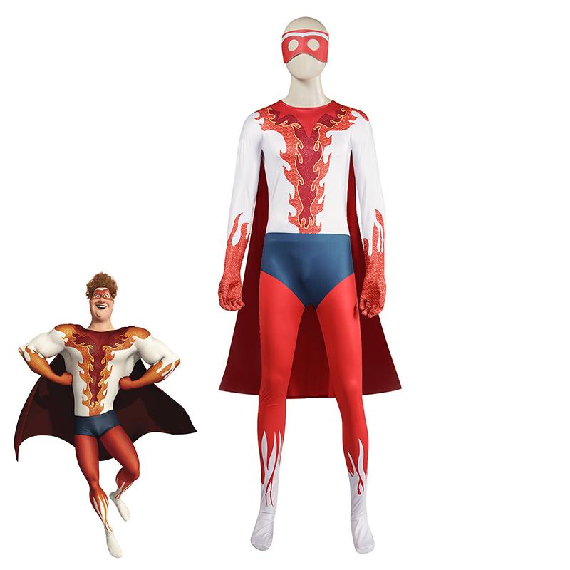 Halloween Costumes Megamind Cosplay Jumpsuit And Cloak Metro City Anime Movie Superhero Bodysuit Carnival Party Cos Dressing