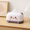 Tissue Box Dustproof Large Diameter Paper Port Tissue Holder Cute Animal Face Decorative Container for Living Room