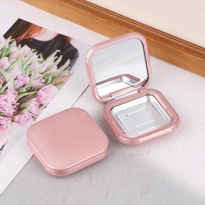 Pink Empty Magnetic Buckle Cosmetics Palette Square Eyeshadow Blusher DIY Makeup Box Blusher High Gloss Lipstick Dispensing Box