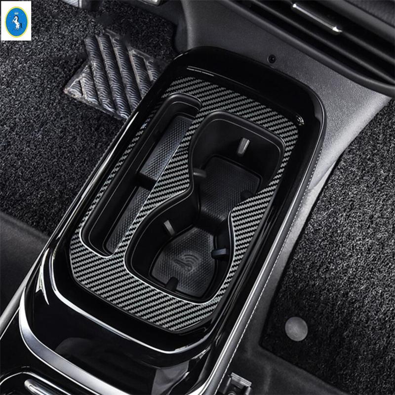 Carbon Fiber Interior Rear Air Outlet / Trunk Switch Button / Water Cup Frame Cover Trim Accessories For VW ID.4 ID4  - 2024