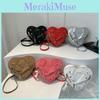 Chic Heart-shaped Shoulder Bag Stylish 2024 Korean Fashion Pu Material For Trendy Girls