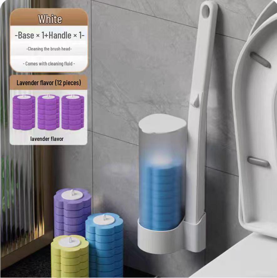 Sterilized Disposable No-Drill Toilet Brush Set for Corner-Free Bathroom Cleaning