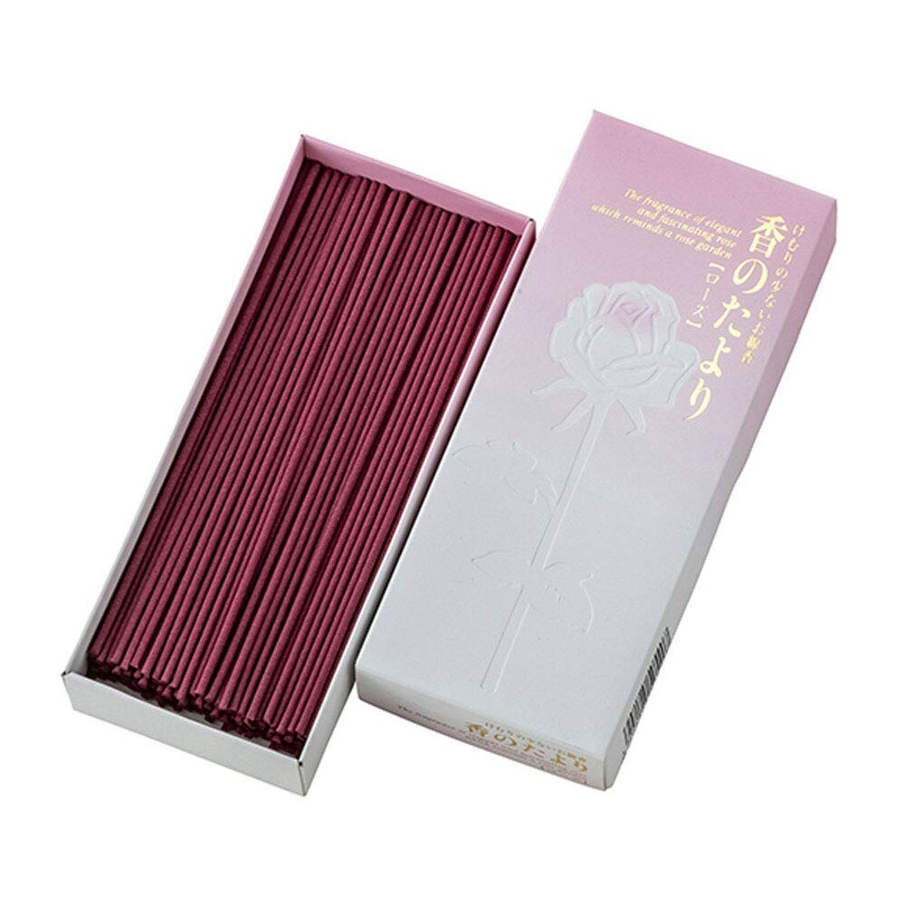 [Hasegawa Buddhist Altar] Low-Smoke Rose Incense for Home Use, Nippon Kodo Ko no Tayori (Rose) Small