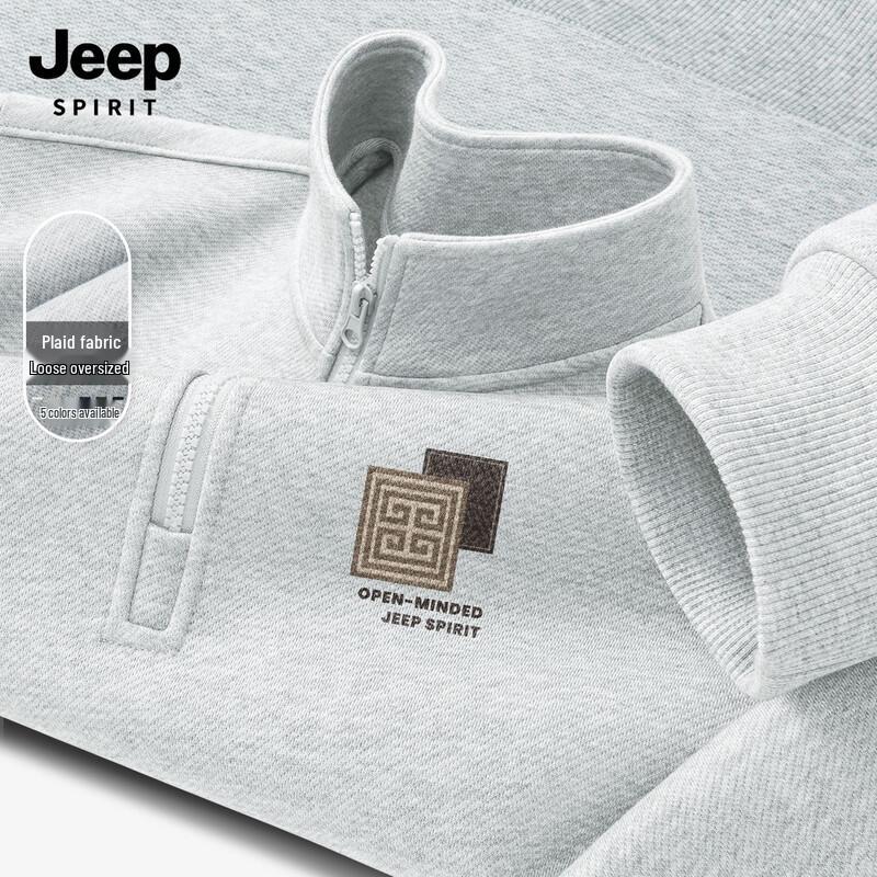JEEP SPIRIT Men's 2025 Half-Zip Casual Sweatshirt