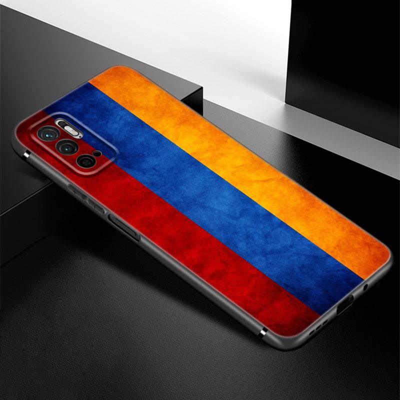 Armenia Armenians Flag Phone Case For Xiaomi Redmi Note 7 8 9 10 Lite 11 11E 11T 12 Pro 11S 4G 10T 5G 8T 9S 10S TPU Black Cover