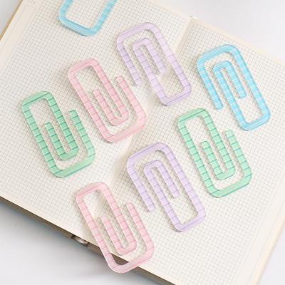 4pcs Mini Color Stripes Bookmarks Set Paper Clips Style Dopamine Colored Acrylic Page Marker Unique Reading Gift