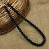 8mm Prírodný Čierny Turmalín Drahokam Okrúhle Korálky Šperky Ručne Vyrábaný Čierny Kameň Náhrdelník 17-20" Pekné Korálky Choker Pre Ženy 8BN-95