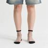 SeeThrough Stripe Socks_Black