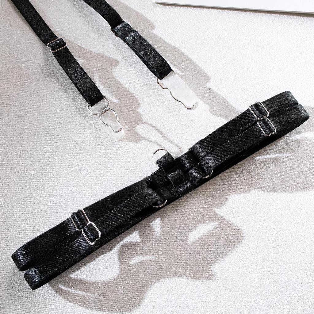 Leopard Print Underwire Push-Up Lingerie Set - Sexy, Sheer, Flocked 4-Piece