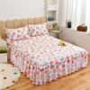 Nová bavlněná postelová sukně s korejským potiskem bavlněné postelové sukně přehoz na jednolůžkový pokoj s dvojitým nápisem