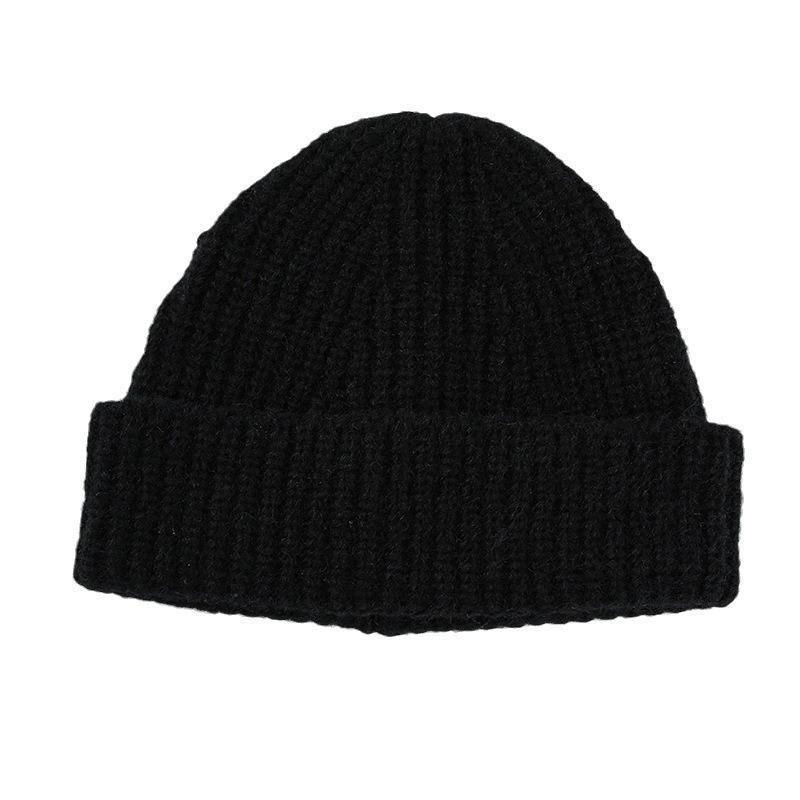 Outdoor Versatile Leisure Simple Solid Color Warm Including Wool Wool Knitted Hat Children Autumn and Winter Men's Cold Hat Tide