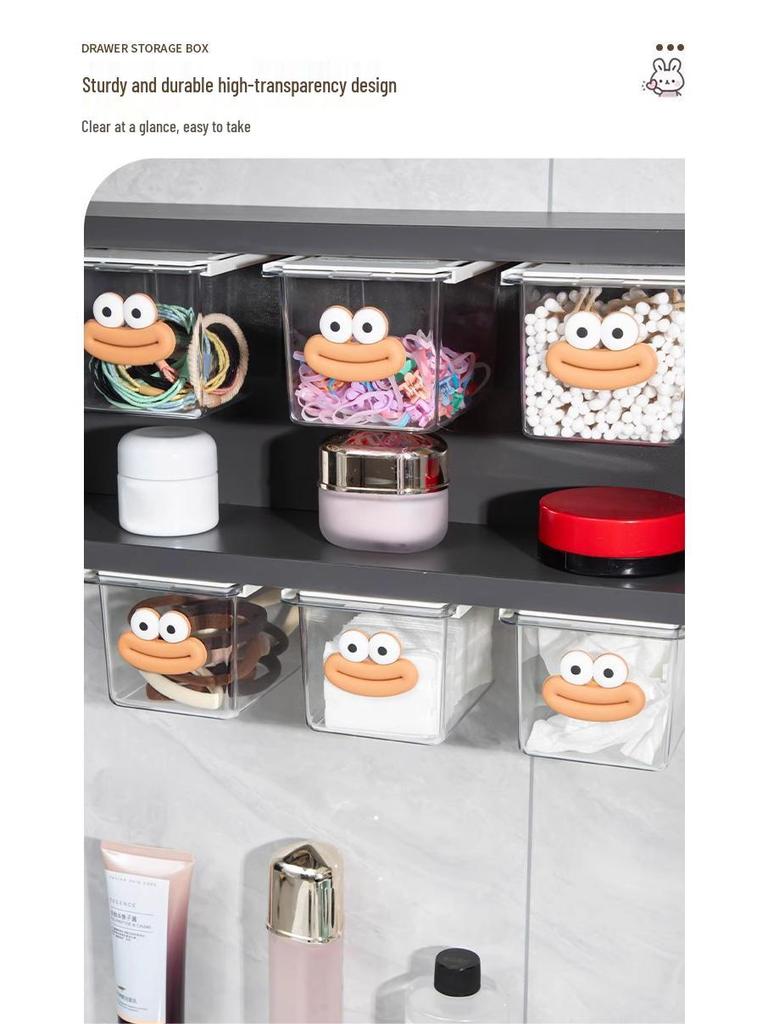 Transparent Spegelskåp med Utdragbar Hylla för Badrumsförvaring