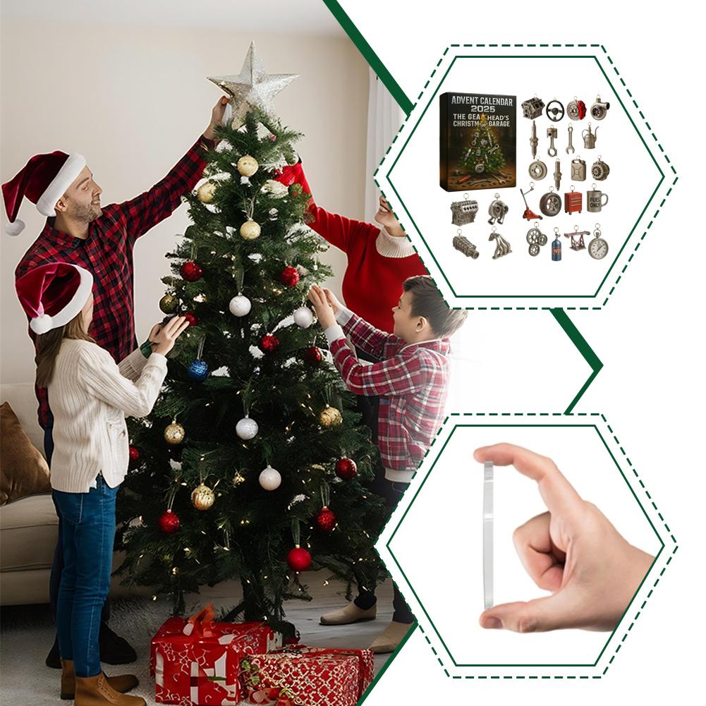 2025 Advent Calendar Christmas Countdown Calendar Holidays Advent Calendar for Cars Lovers & Mechanics Holiday Gifts