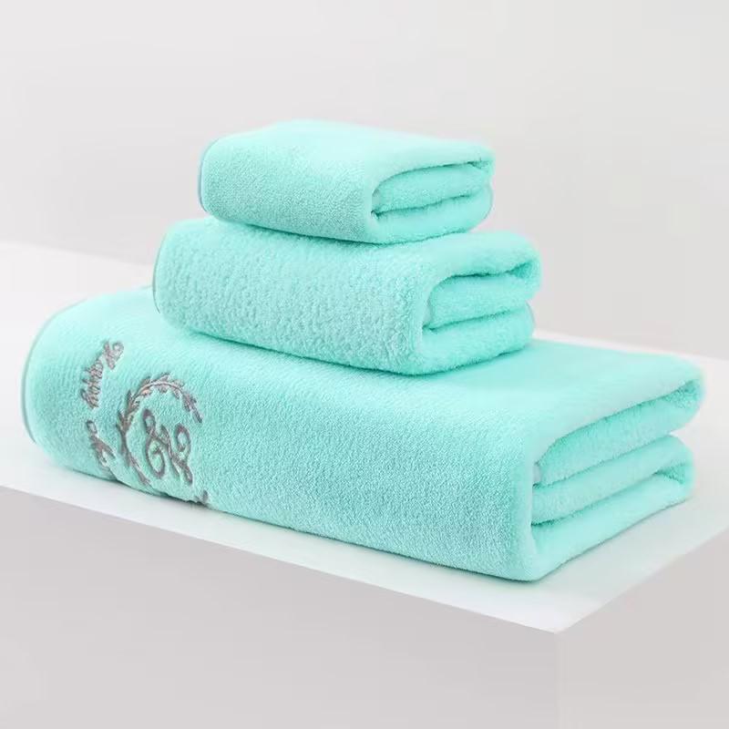 Thickened Soft Absorbent Bath Towel Set for Adults and Couples