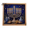 Beginner Friendly Craft DIY Hanukkah Pearl Art Kit, 3D Mosaic Bead Set, Creative Indoor Garden Decor Ritual Activity Making Kit for Traditional