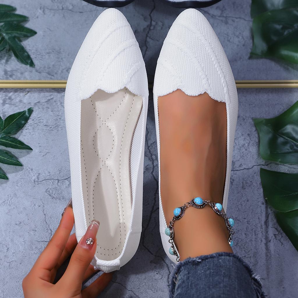 Fashion Women Flats Women Solid Slip Designer Casual Breathable Mesh Shoes Women Loafers Comfortable Shoes 2025 Pointed Toe Flat Shoes
