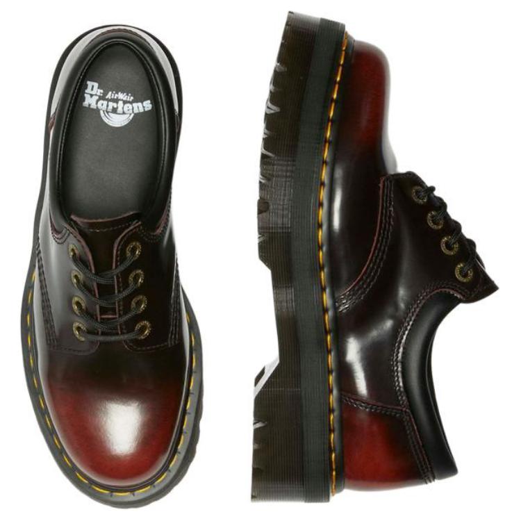 Dr. Martens 8053 Leder Quad Arcadia Mode Vielseitig Langlebig Niedrig geschnitten Freizeit schuhe Unisex Freizeit schuhe Schwarz Braun 40905600