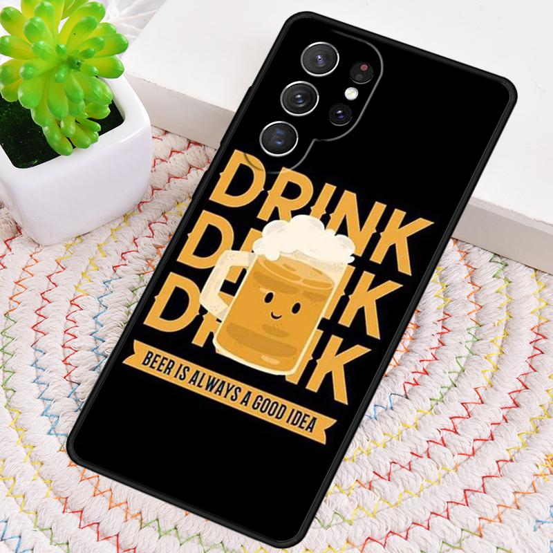 Beer Alcohol print Phone Case for Samsung Galaxy note 10 pro S26 Ultra S23 S24 FE S25 S21 S22 PLUS shockproof Cove