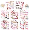 8 Pink Bookish Style Love Reading Stickers DIY Hand Account Small Card Mobile Phone Case Decoration