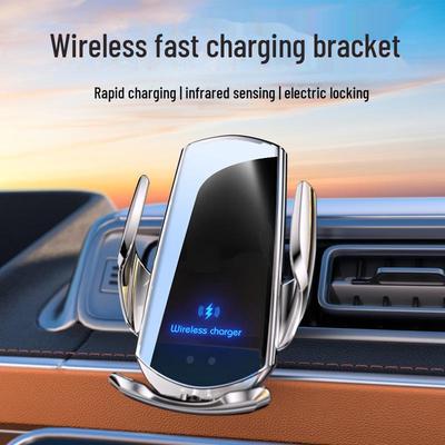 Q3 Caricabatteria Wireless e Porta Telefono, Ricarica Rapida 15W con Induzione Automatica e Supporto per Navigazione.