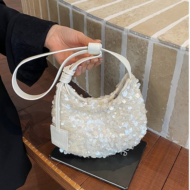 Sequined Crescent Armpit Bag Women's Shoulder Messenger Bag