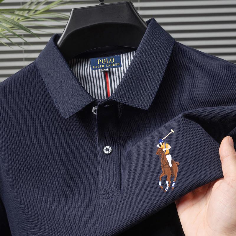 Polo Ralph Lauren 2026 Summer Men's New Pony Embroidery Solid Color Pure Cotton Loose Business Casual Polo Shirt