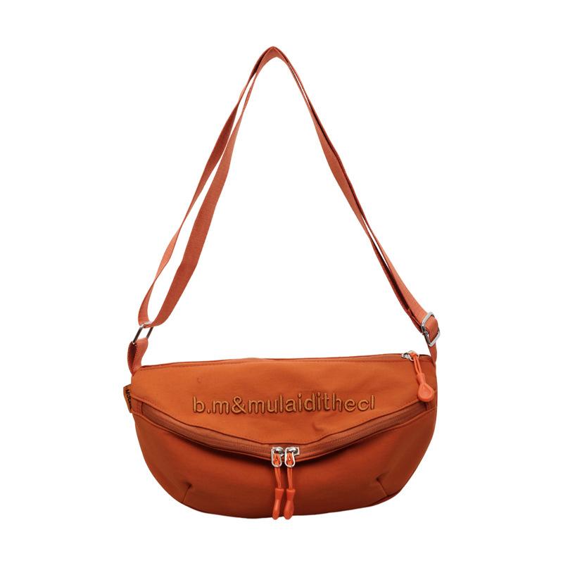 Crossbody Bag Women's Cycling Sports Breast Bag Women's Casual Versatile Canvas Dumpling Bag Satchel Waist Bag Men