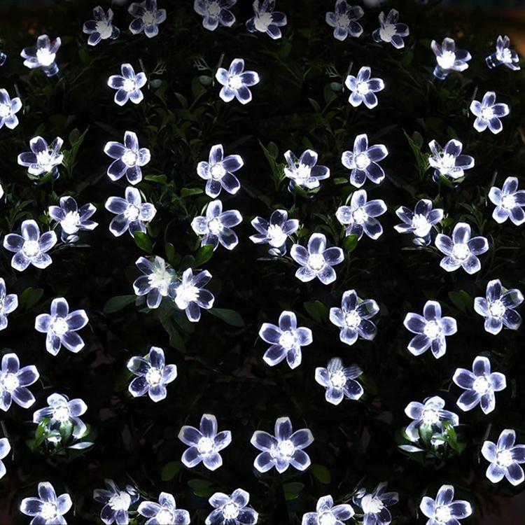 LED Solar String Christmas Lights IP65 Waterproof Flower Garden Blossom Party For Outdoor Home Wedding Holiday Decoration
