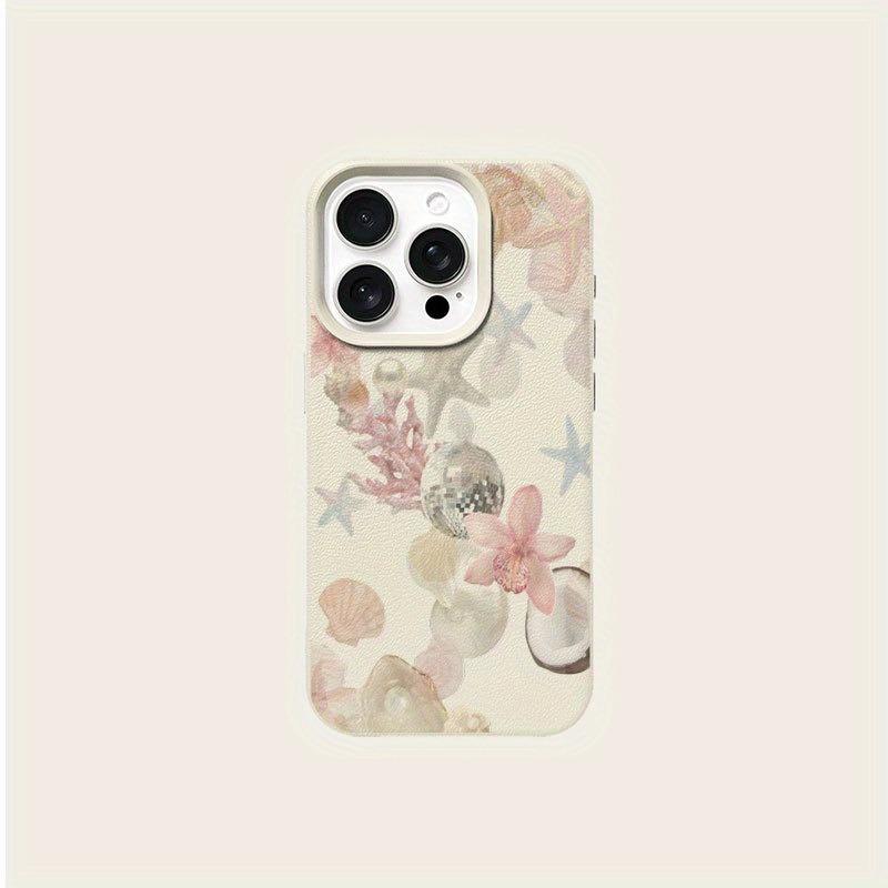 

An Ocean-Themed Printed Lychee-Pattern Phone Case Suitable For IPhone 17 Pro Max17Air 16 15 Plus 14 13 12 11 Case Cover Funda iphone 16 Pro