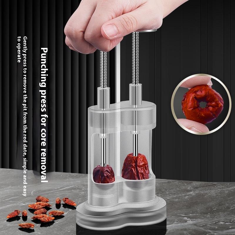 Stainless Steel Red Dates Corer Manual Jujube Pitter Cherry Olive Fruit Core Remover Seed Push Out Tools Kitchen Accessories