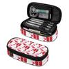 Pen Case Multi Compartment Secure Zipper 300D Polyester with Main Pocket Mesh Layer and Removable Pen Divider for Daily School Use