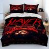 3D Druck Slayer Heavy Metal Band Musik Bettwäsche Set Bettbezug Bettset Steppdecke Kissenbezug Bettdecke King Queen Größe