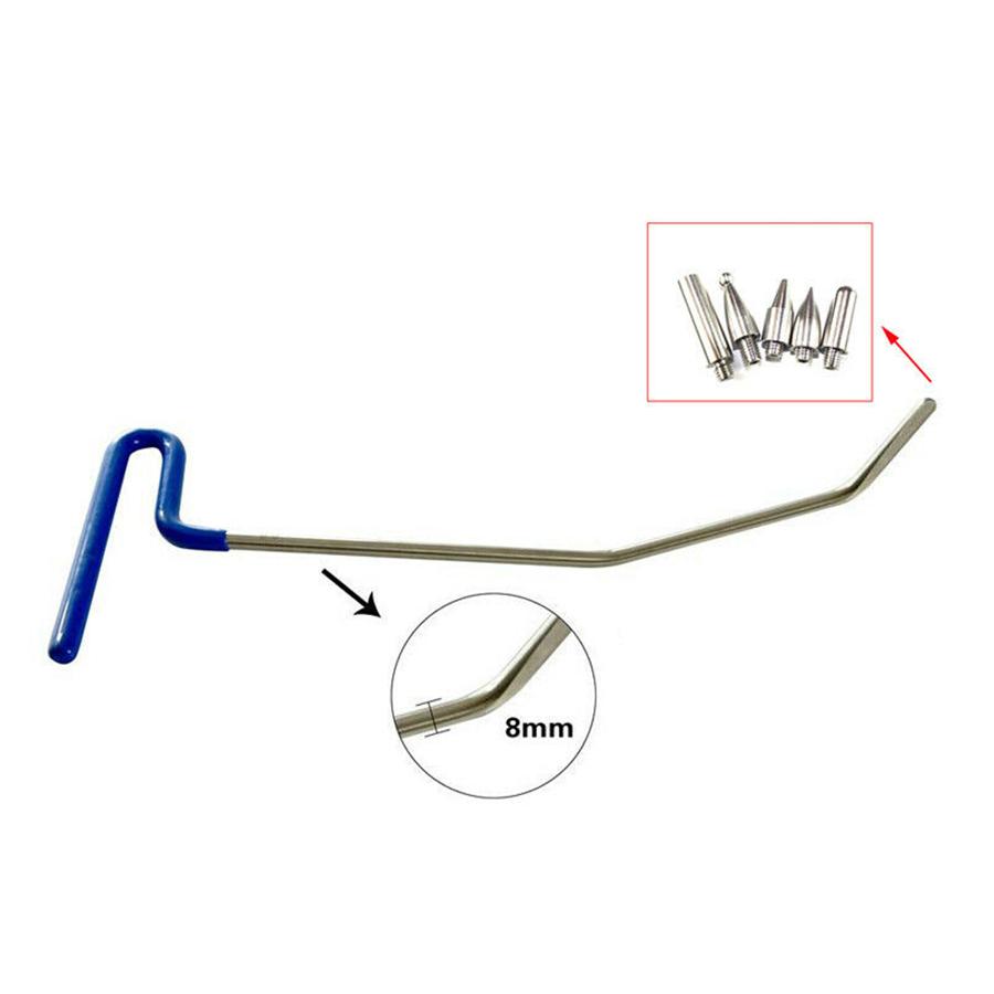 5 x Stainless Car Puller Push Rods Replace Head Adapter Dent Removal Repair Tool