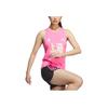 Adidas Marathon Shanghai Half Marathon Tank Top Comfortable Casual Simple Versatile Solid Color Letter Sports Vest Women Tops Bright-Pink KB9099