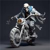 Cool Skeleton Figures Sports Series Skull Resin Crafts Halloweenské dekorace Auto Instrument Panel Dekorace stolu