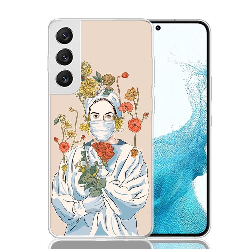 Medizin Pflegekraft Arzt Handyhülle Für Samsung Galaxy S25 S24 S23 S22 S21 FE S20 Ultra S10 Plus Kunst Personalisierte Coque Capa S24 S23