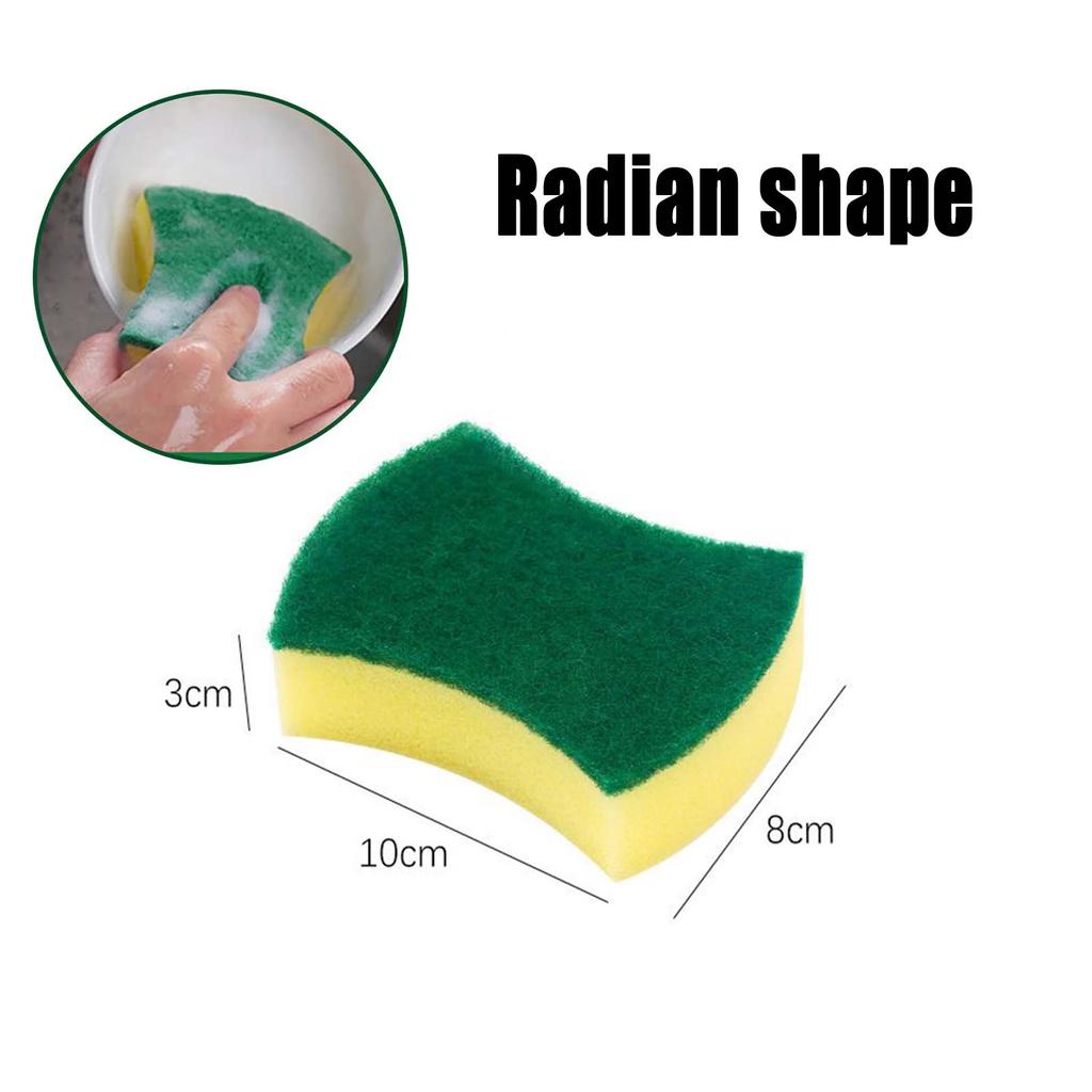 Kitchen Dishwashing Sponge Soft Absorbent Clean Rub Pot Rust Scouring Pad Removing Kits Household Cleaning Brush Sponge