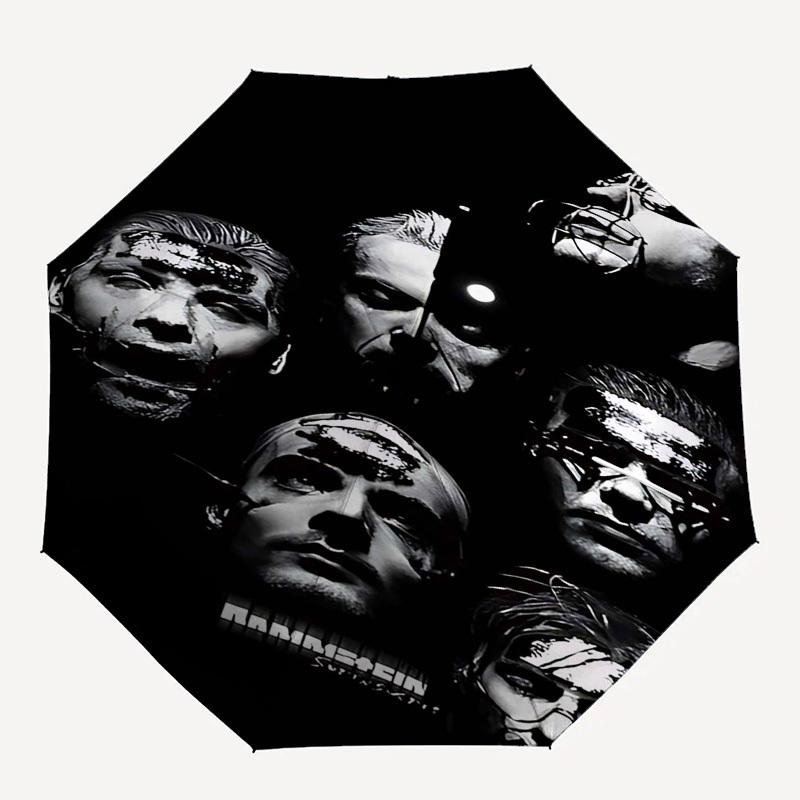 

1pc RammsteinOpen/Close Umbrella-Windproof, Compact Travel Umbrella, Sturdy 8-Rib Shaft1054