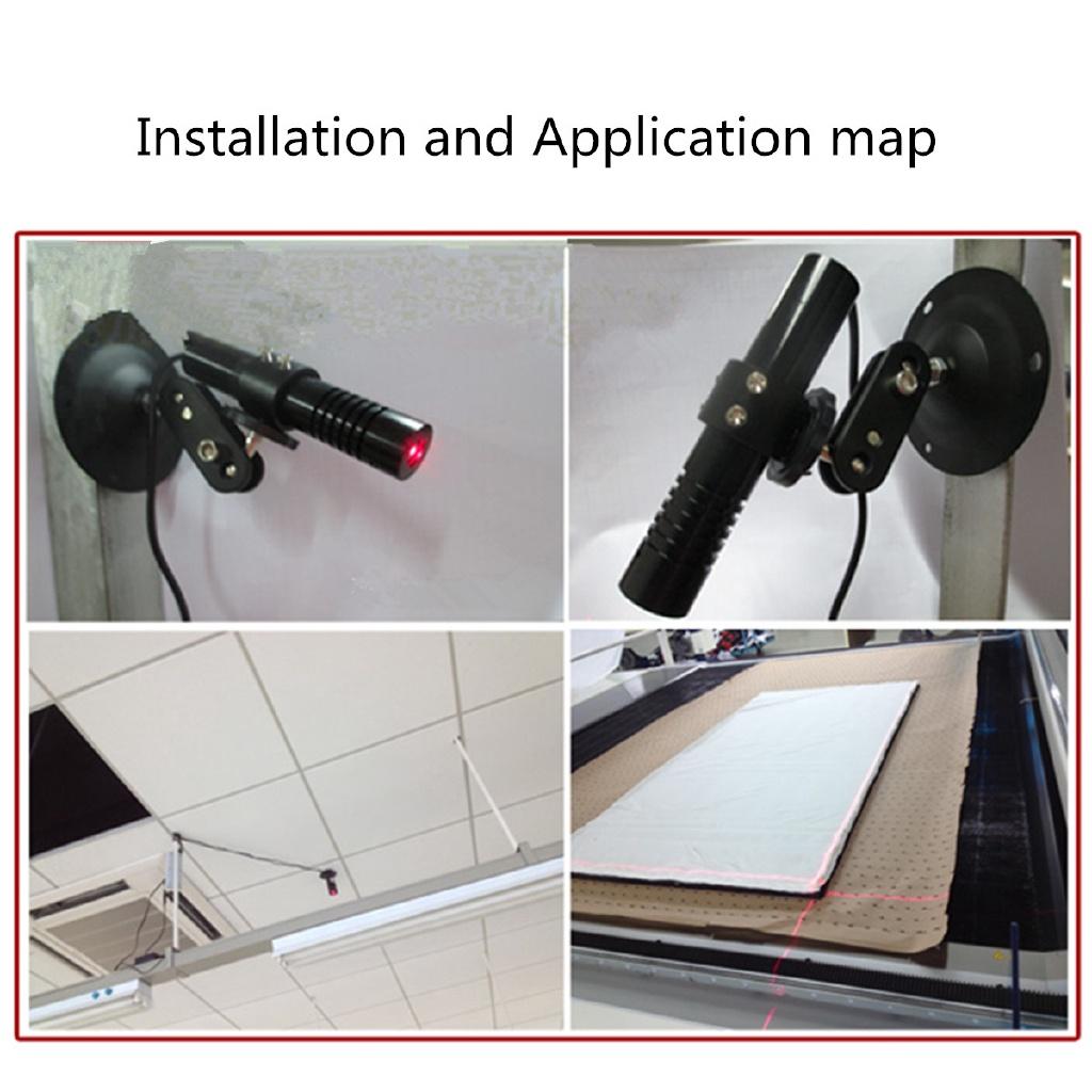 650nm 100mW Red Laser Line Module Locator For Cutting Machine + Adapter & Mount Industrial Woodworking Stone