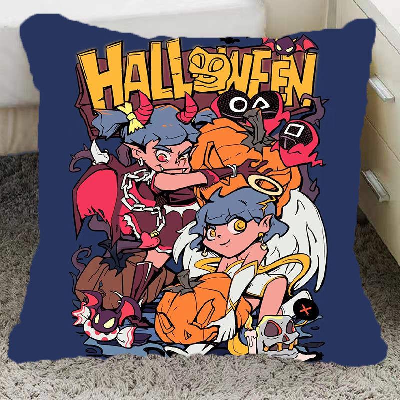 Halloween Pillow Pumpkin Funny Two-Dimensional Animation Pillow Emoticon Pack Party Party Boy and Girl School Day Gift