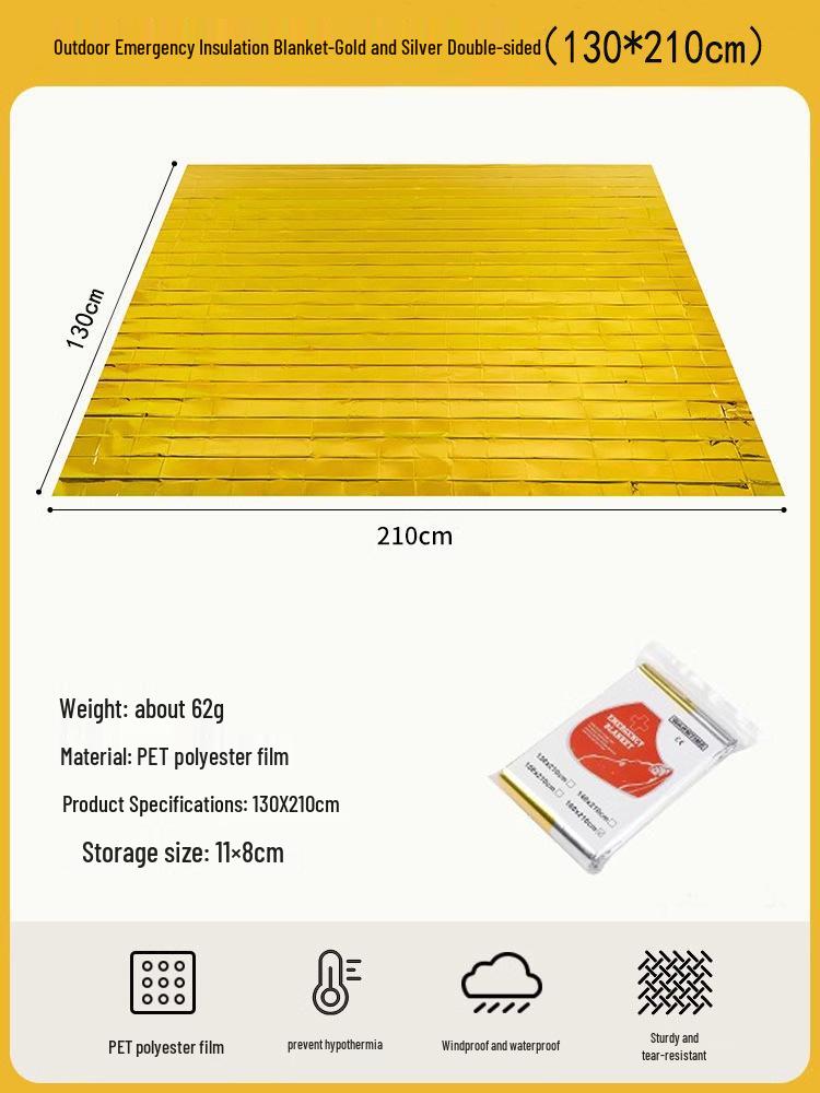 

Reflective Aluminum Foil Emergency Survival Blanket for Outdoor Use
