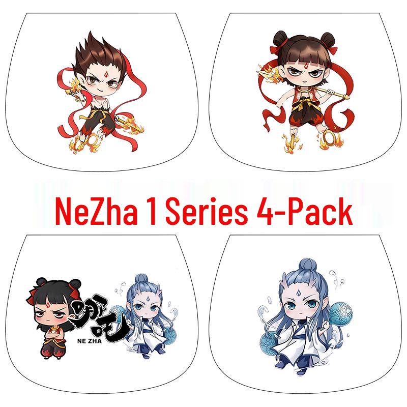 Nezha Pure Cotton Breathable Baby Sweat Towel - Four-Layer Gauze, Cartoon Design