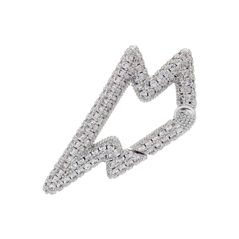 Cubic Zirconia Clasp Hook for Handmade Necklace Jewelry Making Supplies Gold/Silver Plated Brass Geometric Connector