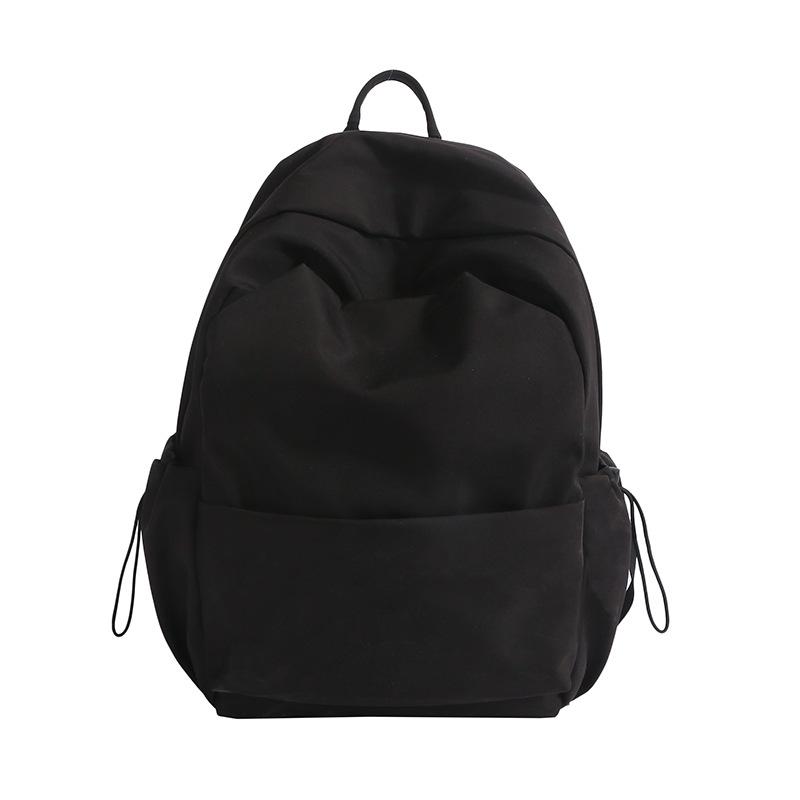 Junior high school backpack large capacity solid color backpack male simple versatile high school college student schoolbag female