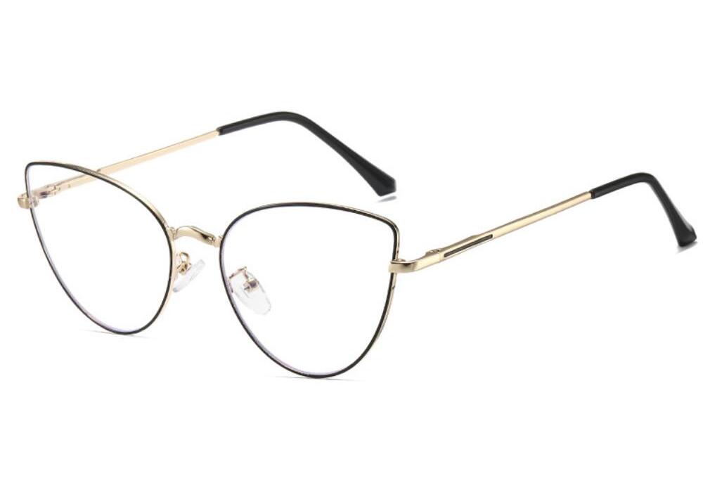 Eyeglass Frame Reading Eyewear Spectacle Spectacle 0~+6 Metal Magnifying For Trendy Ladies Computer Cat's Feline Eye Alloy Transparent Stylish