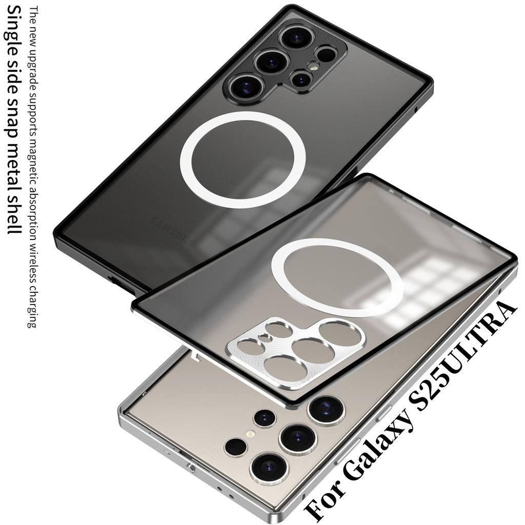 Suitable for Samsung S25ULTRA Buckle Mobile Phone Case S24PLUS Metal Single Sided Magnetic Eye Protection Cover