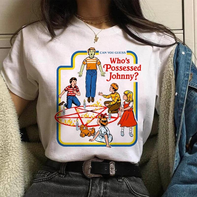 ZX TEE Demon Devil Anime Streetwear Fashion Girls T-Shirts Harajuku Kawaii Clothes Short Sleeve Summer Tees Casual Female O-Neck Tops