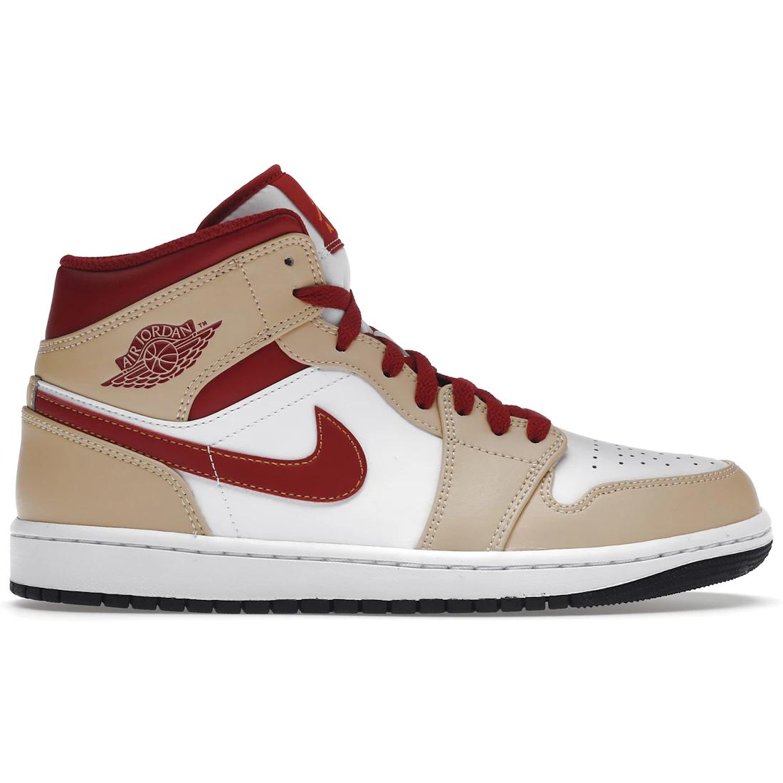 

Sneaker Jordan 1 Mid Light Curry Cardinal(554724-201)