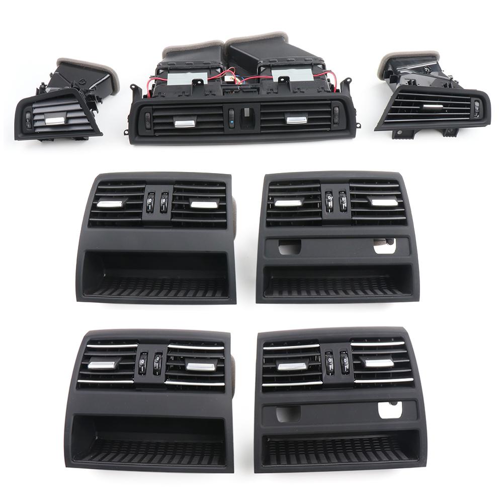 Car Front Rear Air Conditioning Chromed AC Vent Grille Outlet Cover Panel For BMW 5 Series F10 F18 2010-2017