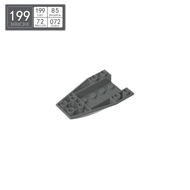 BRICKE 4x6 Inverted Wedge Brick, Compatible with Lego 43713, for MOC DIY Building Blocks 50g (approx. 13 pcs)